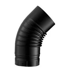 Castorama Coude émaillé Noir Mat 45° Ø130 Mm Poujoulat