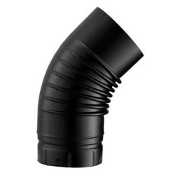Castorama Coude émaillé Noir Mat 45° Ø150 Mm Poujoulat