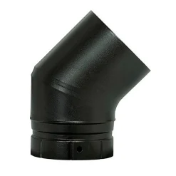 Castorama Coude émaillé Segmenté Noir 45° X ø180 Poujoulat