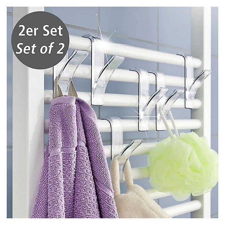 Castorama Crochets Pour Radiateur Sèche-serviettes Wenko Transparent, 2 Pièces 1 Castorama Crochets Pour Radiateur Sèche-serviettes Wenko Transparent, 2 Pièces