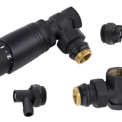 Castorama Kit Robinet Pour Radiateur Thermostatique 15x21 Noir