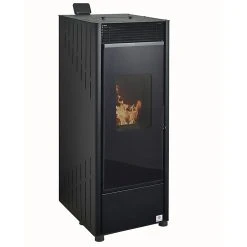 Castorama Poele à Granulés Bestove Barry Noir 11kW, Canalisable 2 Bouches