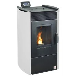 Castorama Poele à Granulés Bestove Bohème Blanc 8kW
