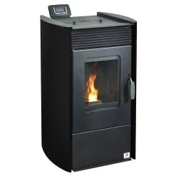 Castorama Poele à Granulés Bestove Bohème Noir 8kW