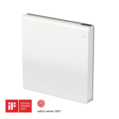 Castorama Radiateur Connecté électrique à Inertie Fluide GoodHome Iriya Blanc 1000W Horizontal.
