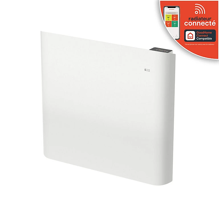 Castorama Radiateur Connecté électrique à Inertie Sèche GoodHome Florya Blanc 1500W Horizontal 1 Castorama Radiateur Connecté électrique à Inertie Sèche GoodHome Florya Blanc 1500W Horizontal