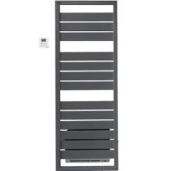 Castorama Radiateur Sèche-serviettes Soufflant électrique Acova Astrakan +Air Anthracite 750W + Soufflerie 1000W