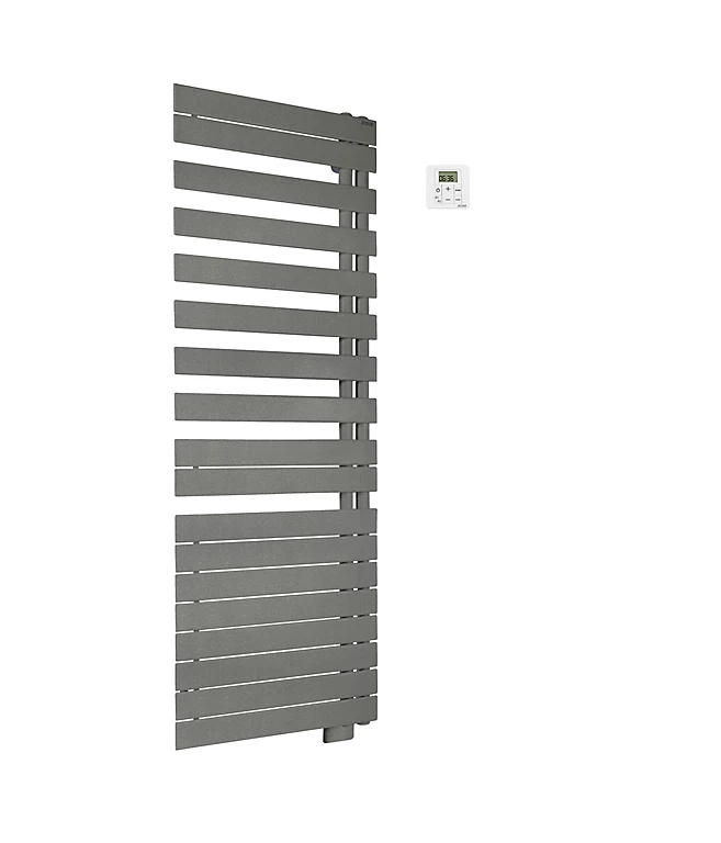 Castorama Sèche-serviettes électrique à Inertie Fluide Acova Alpaga Asymétrique Grey Aluminium 1000W 1 Castorama Sèche-serviettes électrique à Inertie Fluide Acova Alpaga Asymétrique Grey Aluminium 1000W