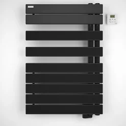 Castorama Sèche-serviettes électrique à Inertie Fluide Acova Alpaga Asymétrique Noir 500W