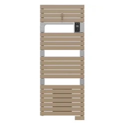 Castorama Sèche-serviettes électrique Soufflant à Inertie Fluide Sauter Asama Connectable Cappuccino 750W + Soufflerie 1000W