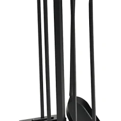 Castorama Serviteur De Cheminée Dixneuf Losange Noir 4 Accessoires