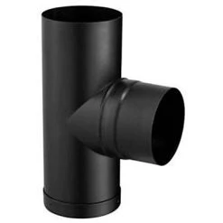 Castorama Té Avec Tampon émaillé Noir Mat ø80 Mm Poujoulat