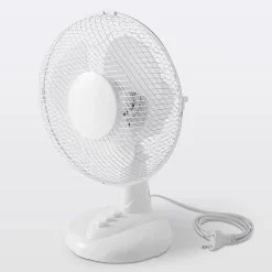 Castorama Ventilateur De Table FT23A Oscillation à 70° 2 vitesses Blanc