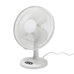 Castorama Ventilateur De Table FT40-11NS-2 Oscillation à 70° 3 fonctions 3 vitesses Blanc
