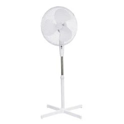 Castorama Ventilateur Sur Pied TX-1608B-2 Oscillation à 90° Hauteur Réglable 3 vitesses Blanc